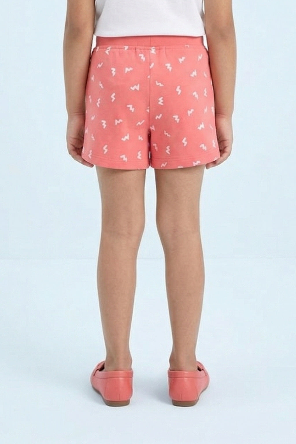 Coral Leaf Print Shorts H938
