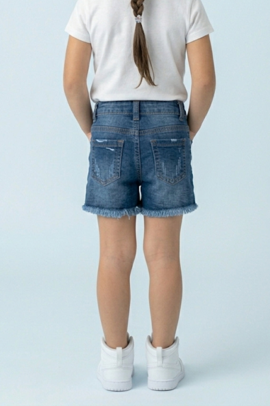Dark Blue Denim Shorts H948