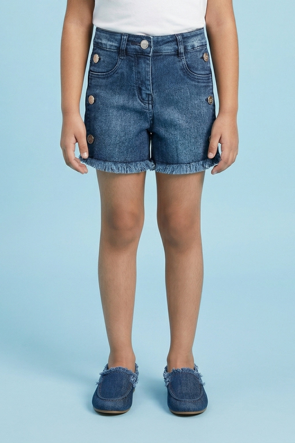 Dark Blue Denim Shorts H959