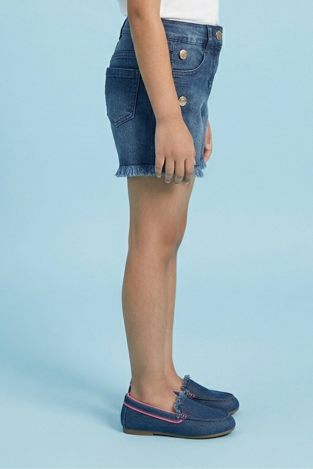 Dark Blue Denim Shorts H959