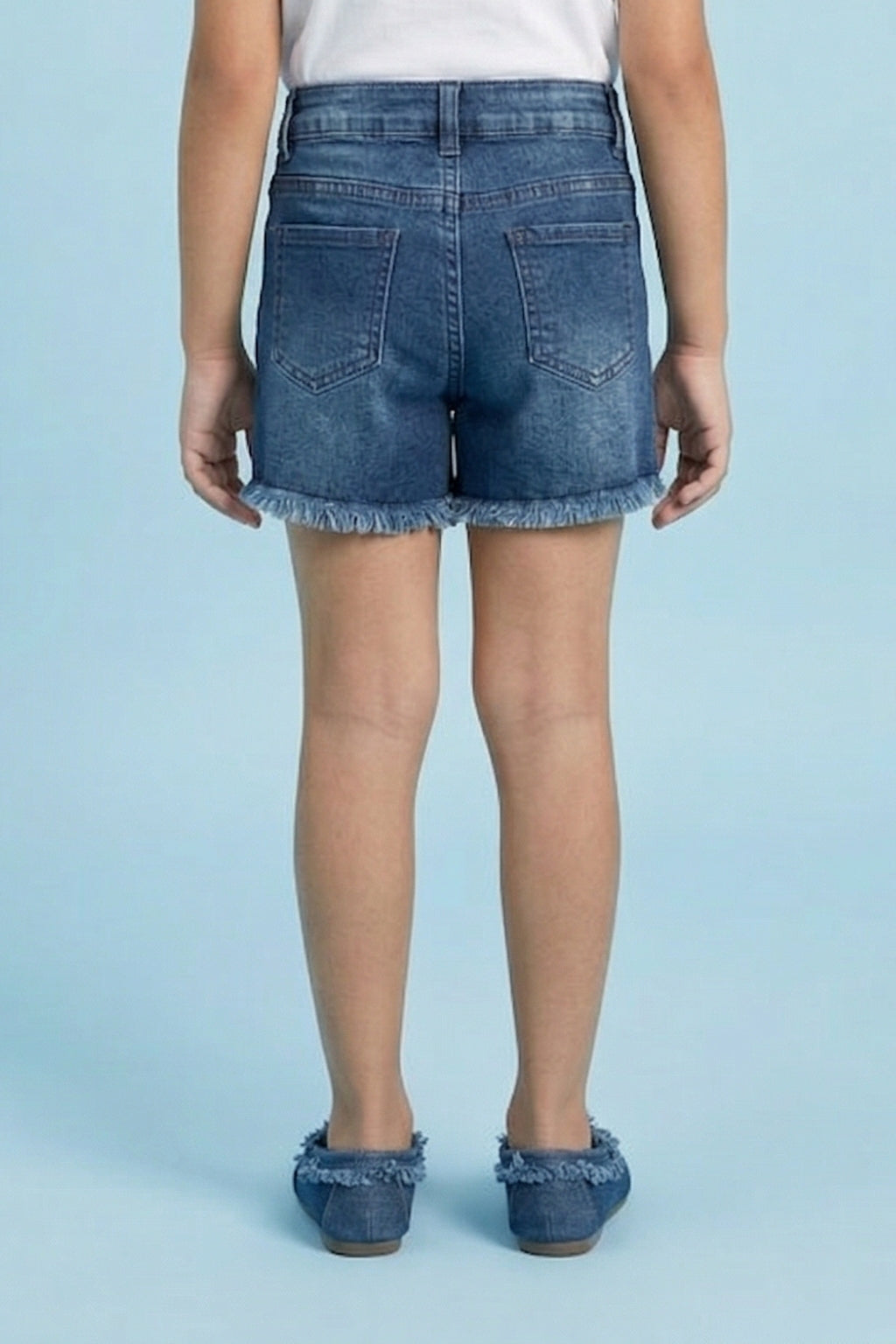 Dark Blue Denim Shorts H959