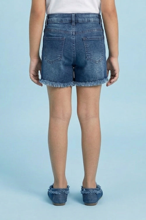 Dark Blue Denim Shorts H959
