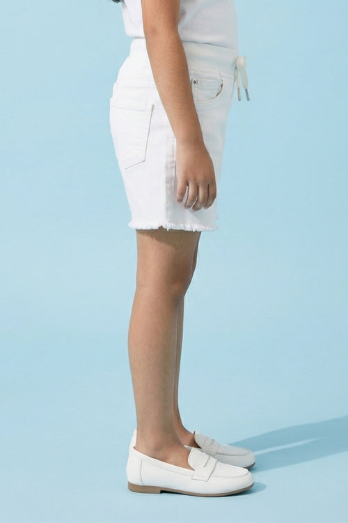 White Denim Shorts H969
