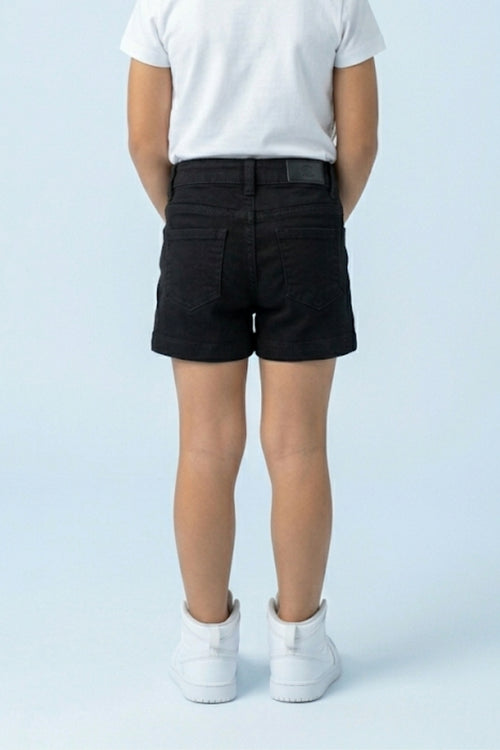 Classic Black Denim Shorts H970
