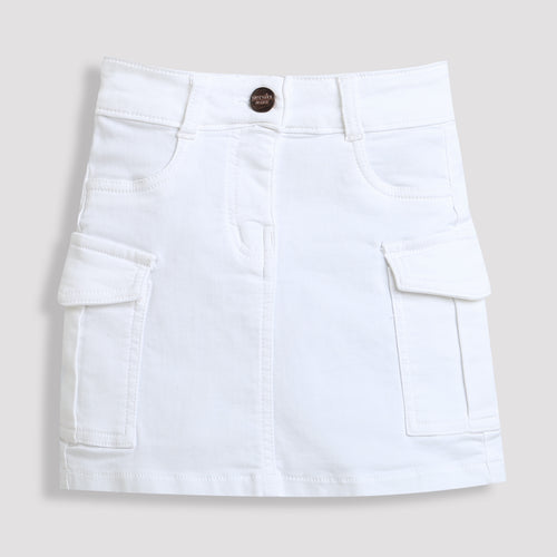 White Cargo Skirt H985