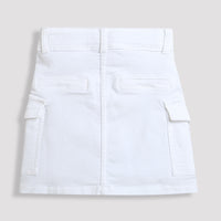 White Cargo Skirt – Smart Utility Chic