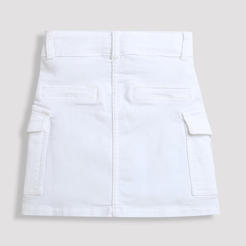 White Cargo Skirt H985
