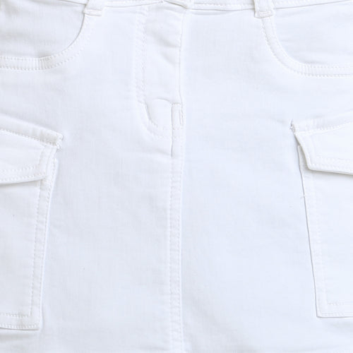 White Cargo Skirt H985