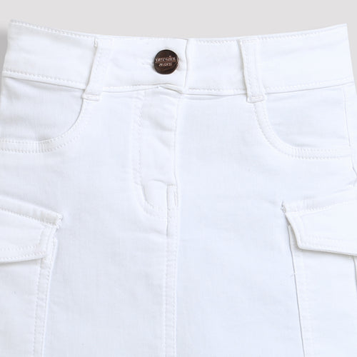 White Cargo Skirt H985