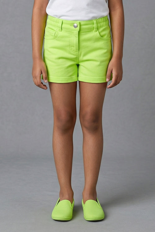 Bold Summer Essential Neon Green Shorts H986