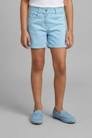 Light Blue Stretch Denim Shorts H986
