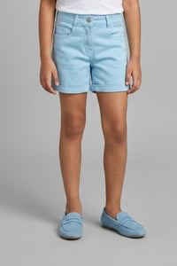 Light Blue Stretch Denim Shorts H986