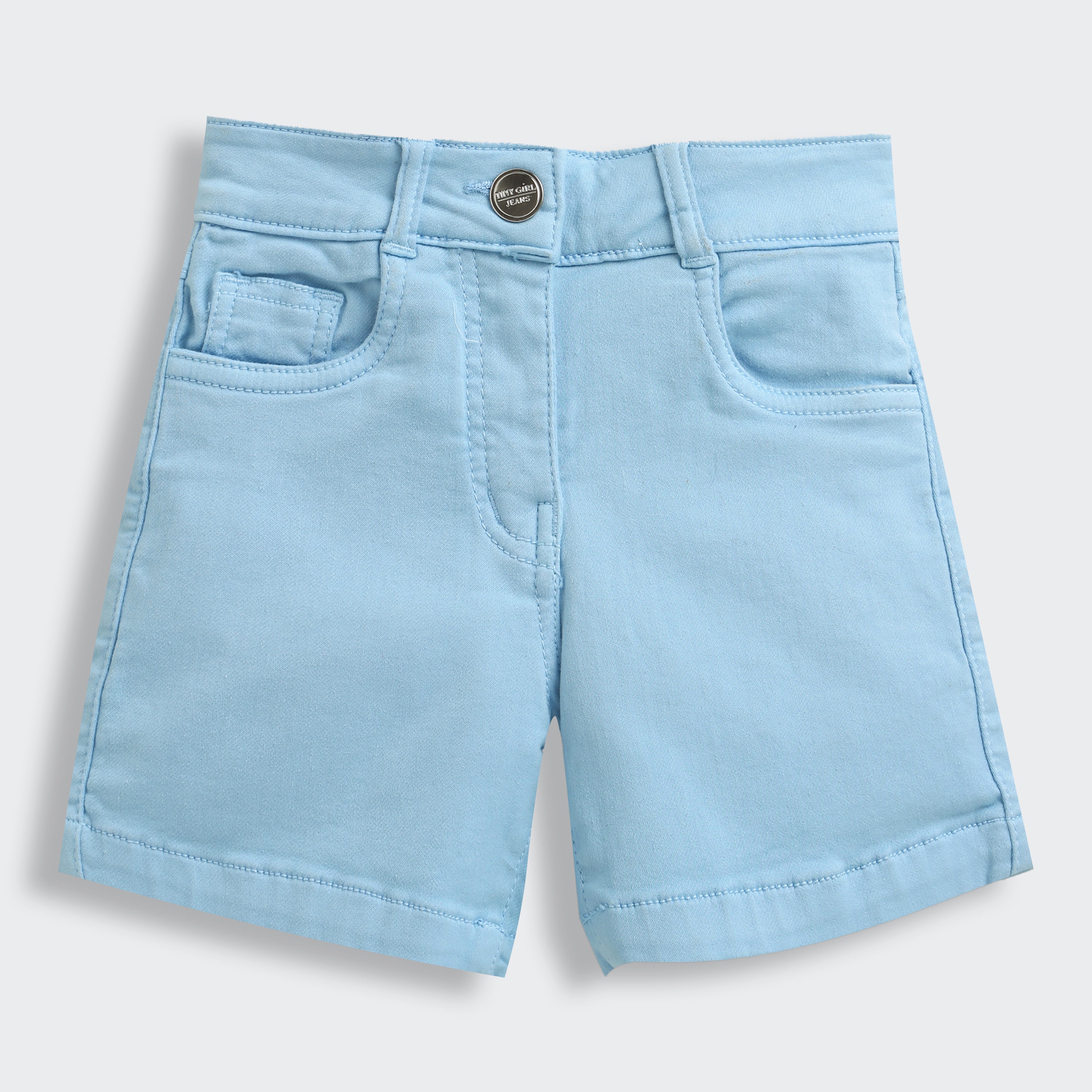 Light Blue Stretch Denim Shorts H986