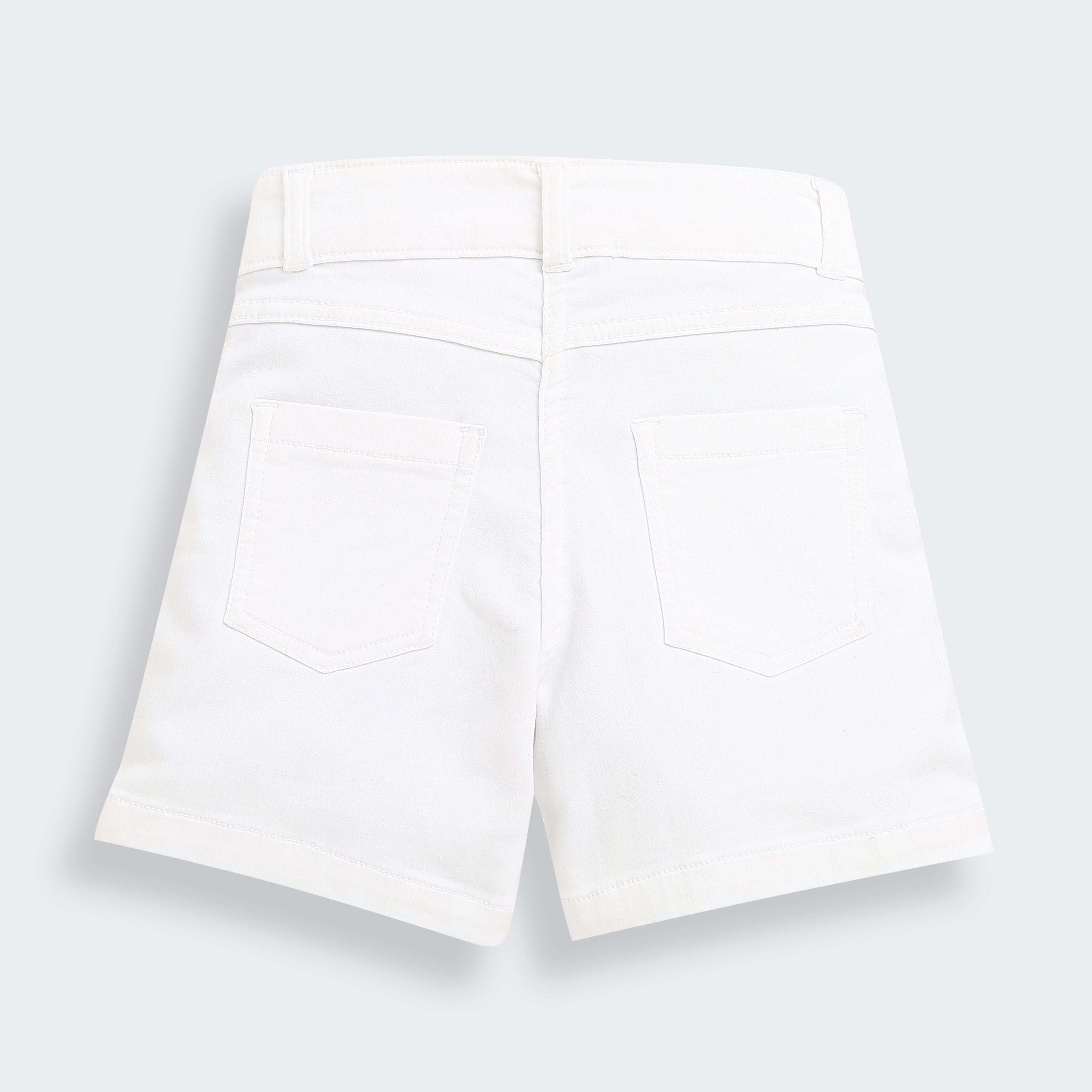 White High-Waist Shorts H986