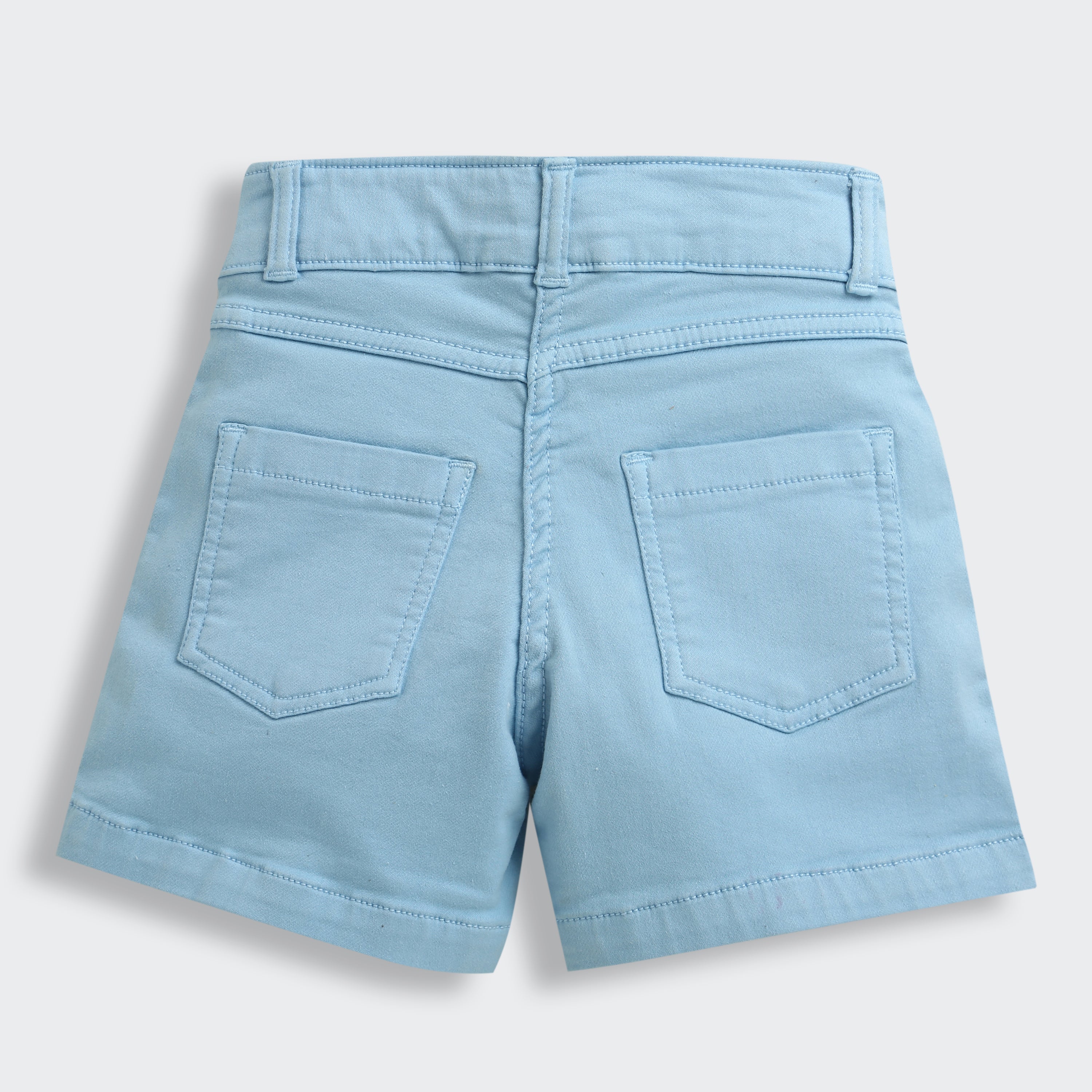 Light Blue Stretch Denim Shorts H986