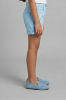 Light Blue Stretch Denim Shorts H986