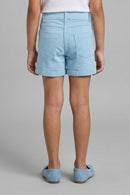 Light Blue Stretch Denim Shorts H986
