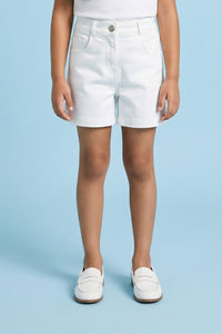 White High-Waist Shorts H986
