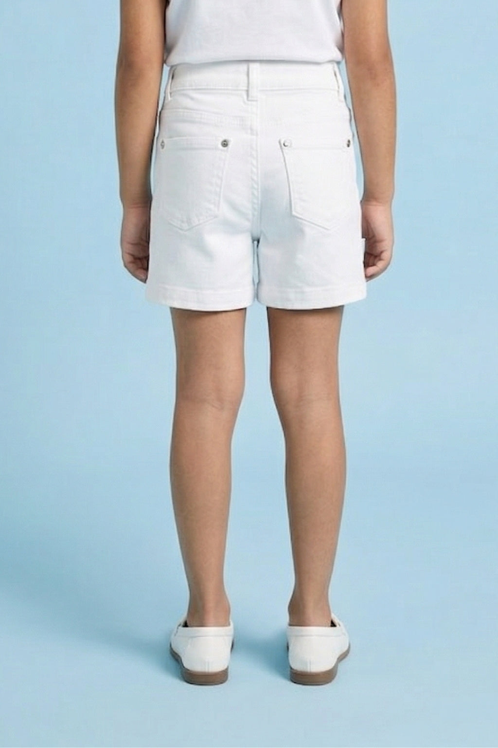 White High-Waist Shorts H986