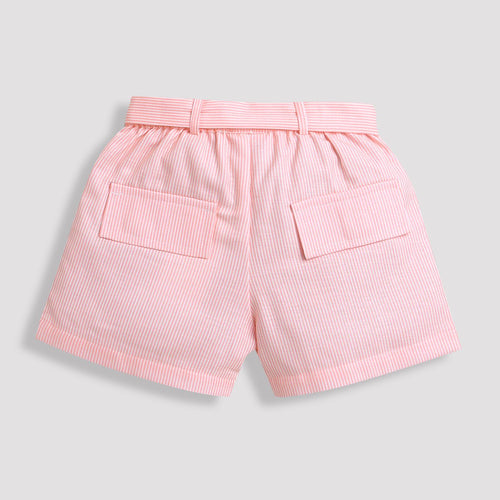 Neon Orange Belted Cargo Shorts H987