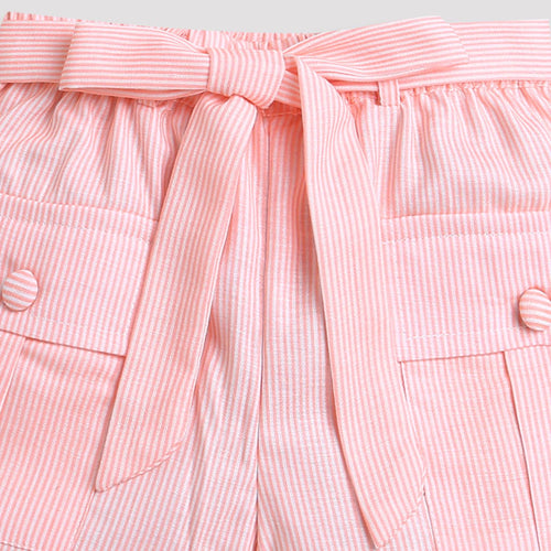 Neon Orange Belted Cargo Shorts H987