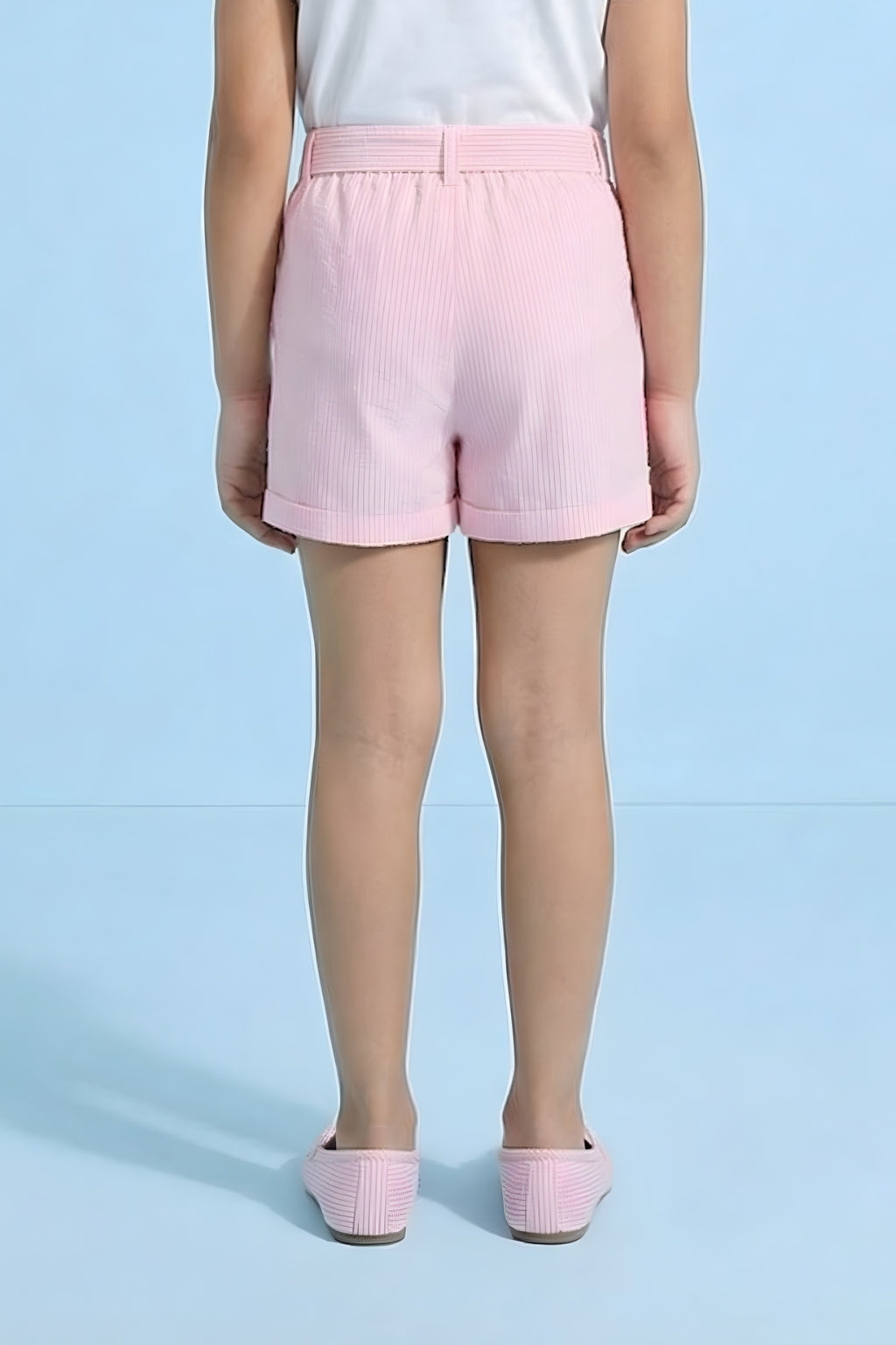 Neon Orange Belted Cargo Shorts H987