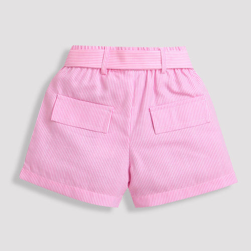 Pink Belt-Tie Cargo Shorts H987