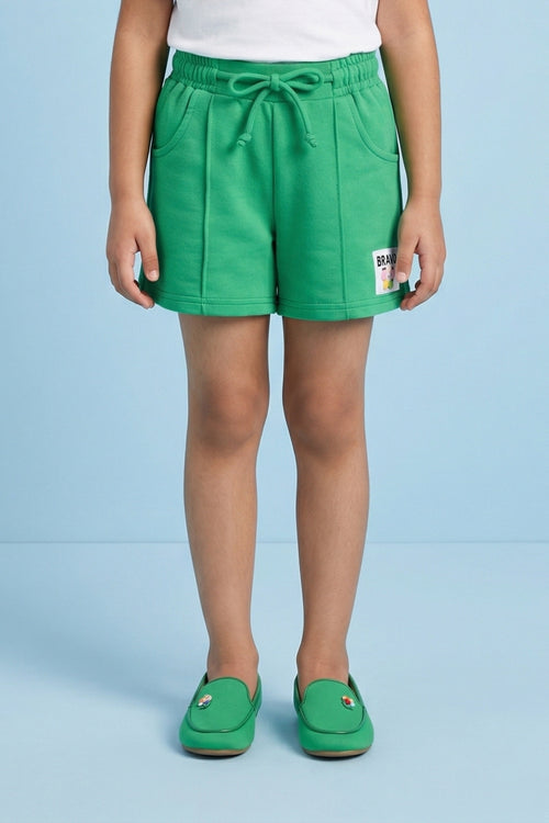 Green Cotton Comfort Shorts H988
