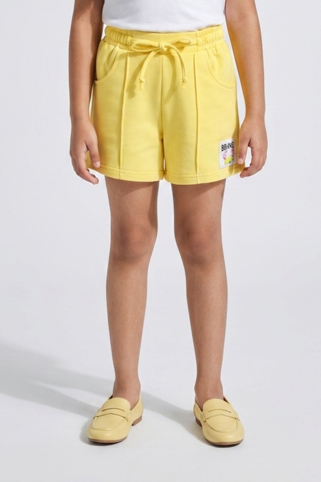 Yellow Casual Knit Shorts H988