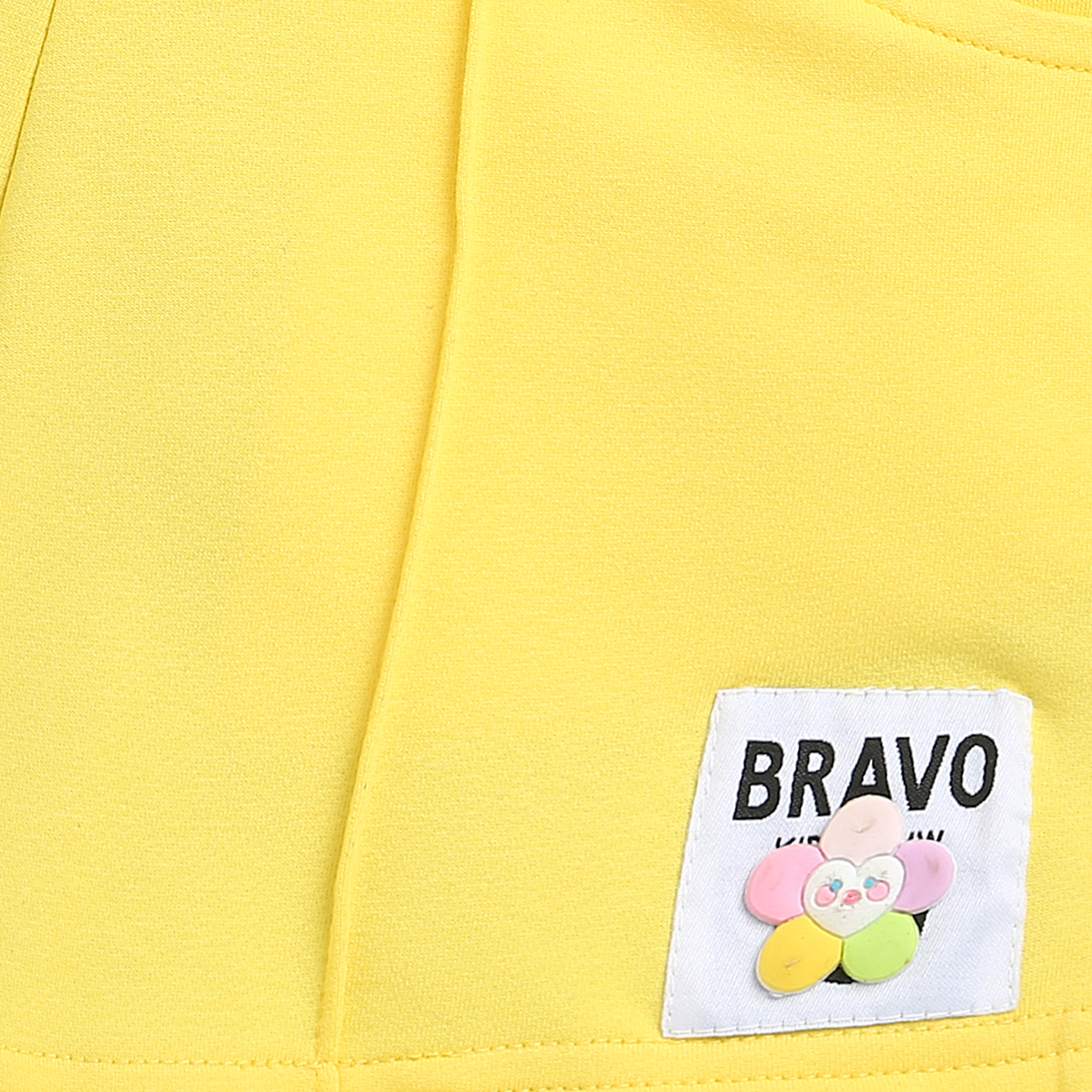 Yellow Casual Knit Shorts H988