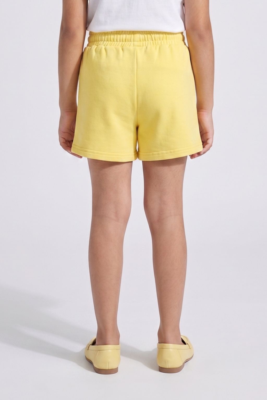 Yellow Casual Knit Shorts H988