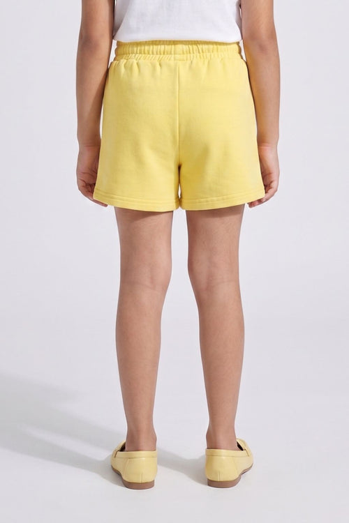 Yellow Casual Knit Shorts H988