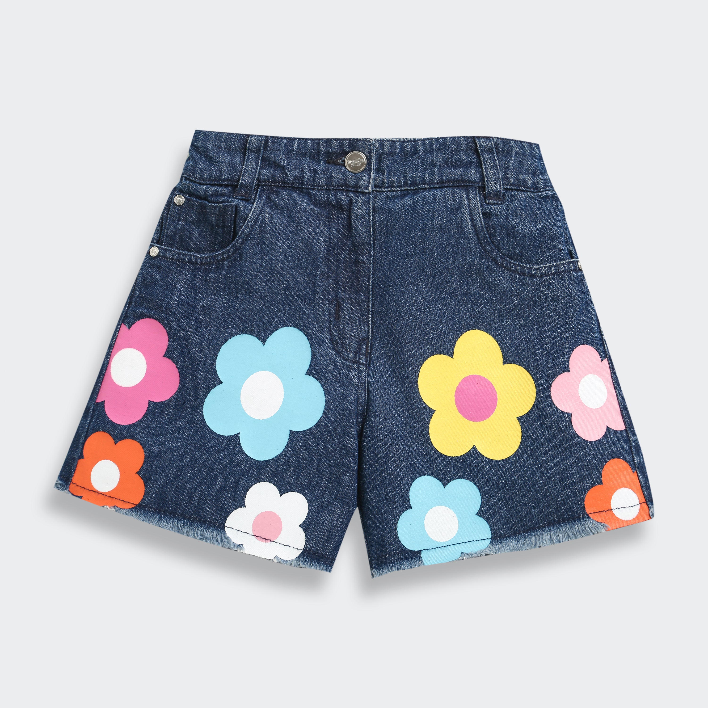 Floral Printed Denim Shorts H999