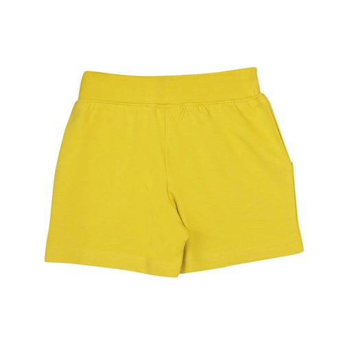 Mustard Shorts Plain Regular Fit