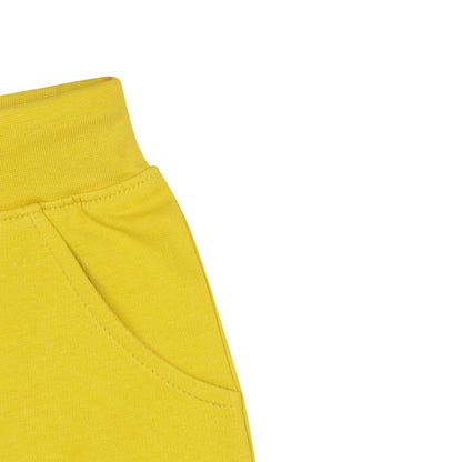 Mustard Shorts Plain Regular Fit