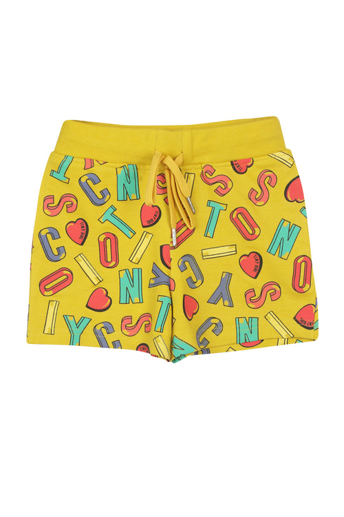 Yellow Print Shorts H873