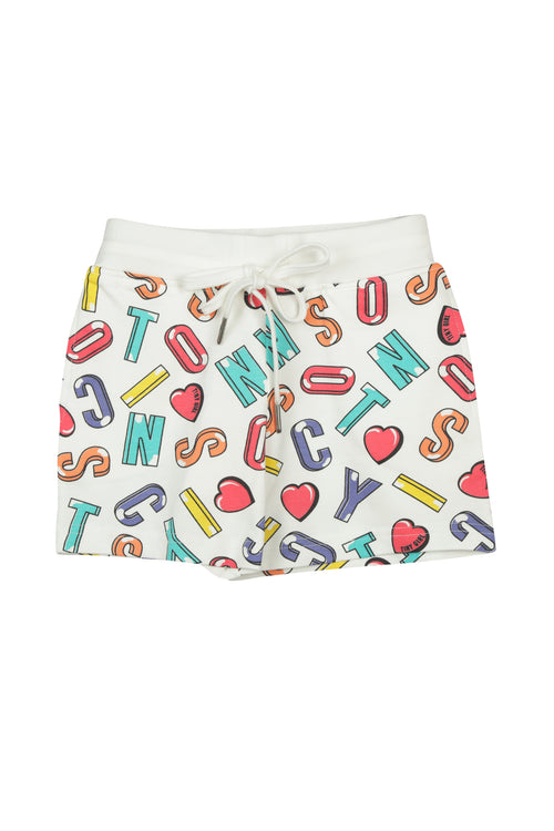 White Print Shorts H873