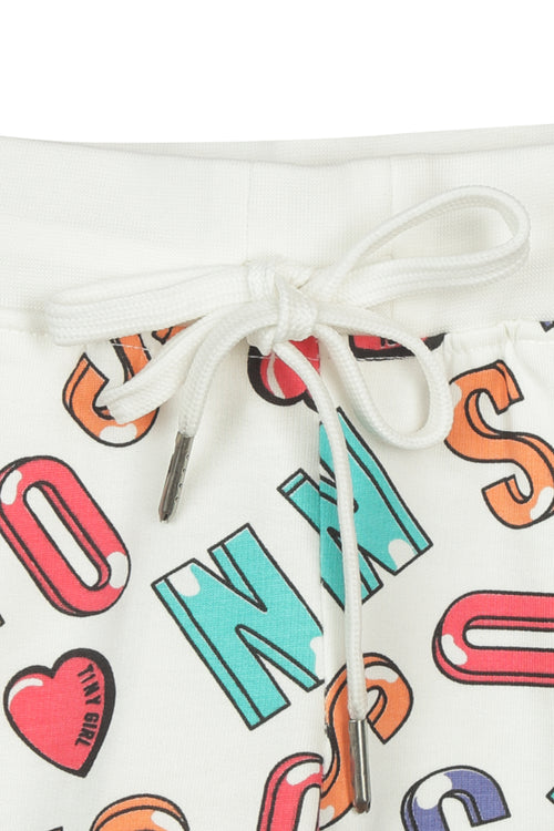 White Print Shorts H873
