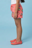 Coral Heart Print Shorts H874