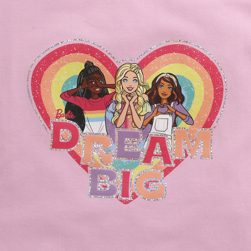 Lilac Barbie Heart Print T-Shirt BATP2025