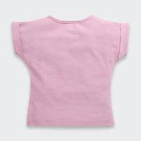 Lilac Barbie Heart Print T-Shirt – Cute Everyday Top for Girls