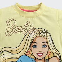 Yellow Barbie Printed T-Shirt – Soft Casual Daily Wear