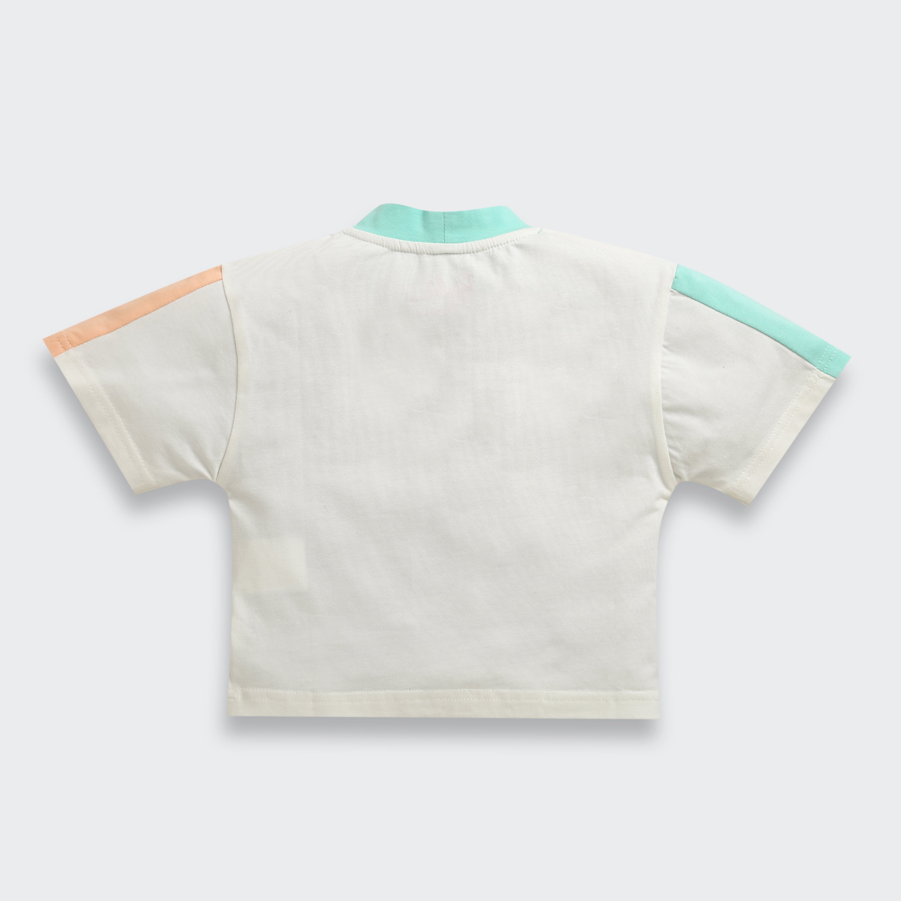 White Color-Block Barbie Logo Tee – Trendy Casual Top for Girls