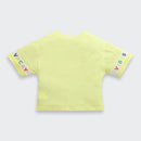 Yellow Barbie Vacay Vibes Crop Tee – Playful Holiday Style