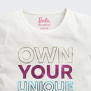 White Barbie Quote Tee – Dream-Inspired Casual Top