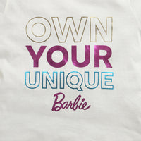 White Barbie Quote Tee – Dream-Inspired Casual Top