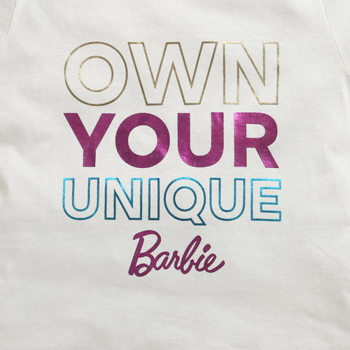 Barbie White Quote Casual Tee BATP2120