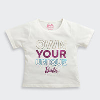 White Barbie Quote Tee – Dream-Inspired Casual Top