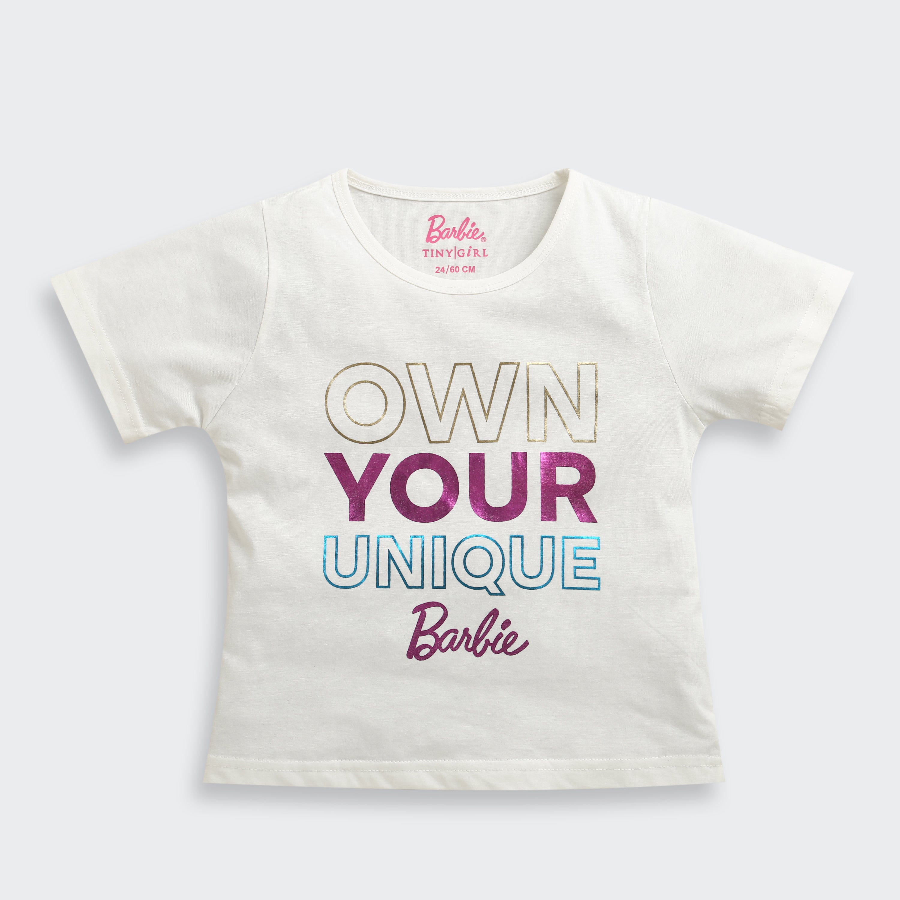White Barbie Quote Tee – Dream-Inspired Casual Top