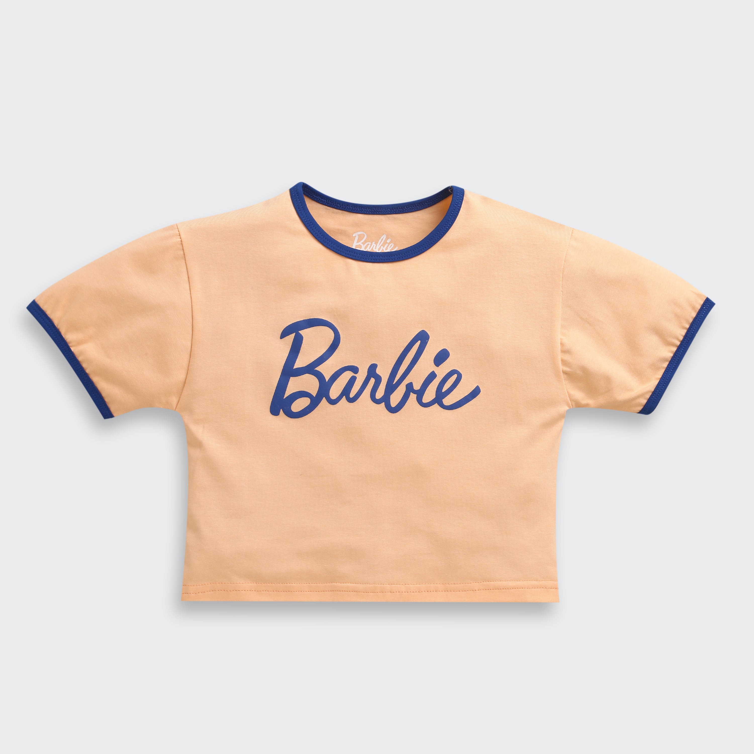 Peach Barbie Ringer T-Shirt – Cute Everyday Essential